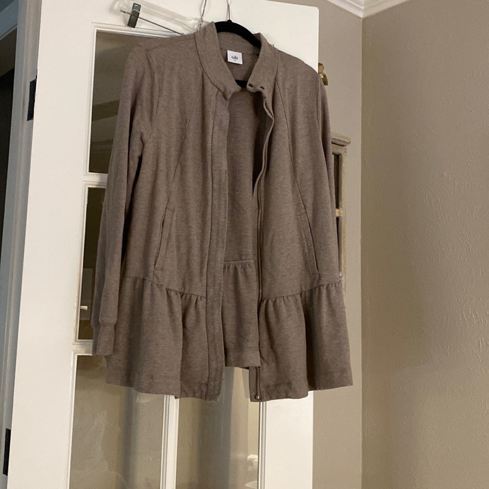 Cabi tan peplum jacket